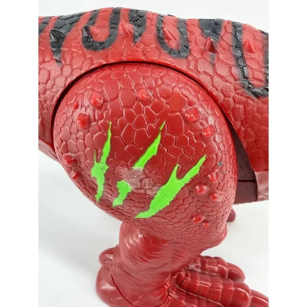 Red Tyrannosaurus Rex Dinosaur Battery Operated Walking Moving Plastic Toy
